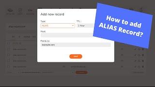 How to add ALIAS record? (2021)