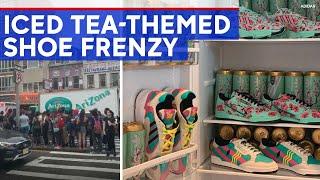 99-cent Arizona Iced Tea-themed sneakers cause frenzy in NYC