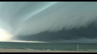 Incredible Breathtaking Shelf Cloud comes ashore in Grand Haven, MI on July 18, 2010