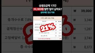 배민 상생요금제 1구간 적용 정산 영수증 비교