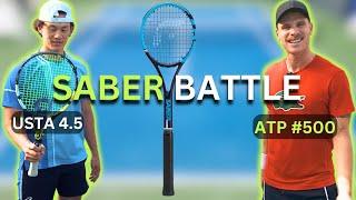 Can An ATP 500 Beat A USTA 4.5 With A 37sq inch Racket? - Set vs Winston Du!