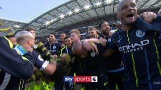 Manchester City celebrate winning the 2018/19 Premier League title! 