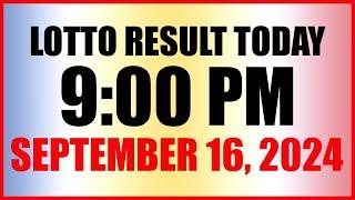 Lotto Result Today 9pm Draw September 16, 2024 Swertres Ez2 Pcso