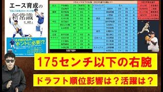 身長175センチ以下の右投手について考える。指名されにくい？活躍は？