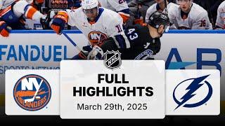 NHL Highlights | Islanders vs. Lightning | March 29, 2025