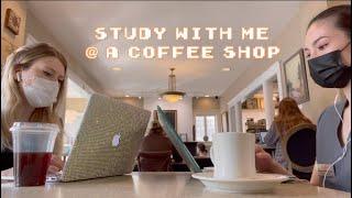 2 HOUR STUDY WITH ME || REAL TIME, COFFEE SHOP, BACKGROUND NOISE