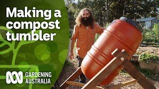 How to make a compost tumbler for easy composting | DIY Garden Projects | Gardening Australia