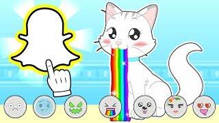 BABY PETS  Kira Takes Pictures on Snapchat | Children's Cartoons