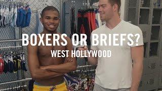 West Hollywood Answers Boxers or Briefs with DanielXMiller | 2016 Los Angeles