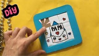 DIY: Father's Day CRAFT IDEAS  KAWAII CARDBOARD PUZZLE  SIMPLE CRAFTING IDEAS