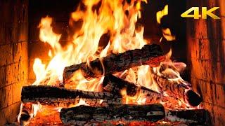  Cozy Fireplace with Burning Logs, Crackling Fire, and the Relaxing Glow of a Cabin in the Forest