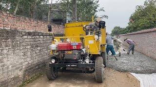 Modern Road Concrete Construction Machines Technology - Fastest Ingenious Construction Worker