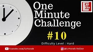 One Minute Challenge #10  | Who is behind it ? | Level - Hard | LeNorah.