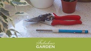 How to sharpen secateurs with a diamond stick