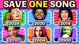 SAVE 1 SONG PER YEAR  2000 - 2024  (6 Songs Each Year) | Music Quiz