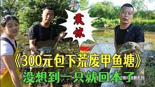 300包下壹個荒廢甲魚塘，沒想到壹只就回本了#三農 #戶外 #新農人計劃#我的鄉村生活 #小飛哥#包塘