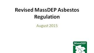 Revised MassDEP Asbestos Regulation