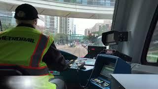 Houston Metrorail Red Line Full Front View Ride From Fannin South To Northline Transit Center HCC