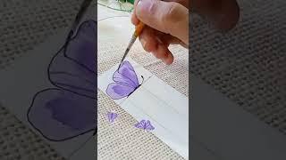 butterfly bookmark #shorts #youtubeshorts #trending #bookmarkideas #artshorts #thearty