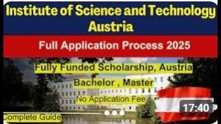 How to Apply Institute of Science & Technology Austria | No IELTS | No Fee | Full Funded Scholarship