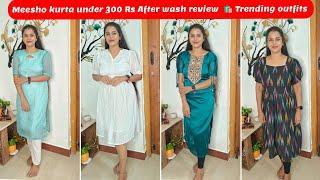 Meesho kurti Haul Under 300 Rs ️ Review after wash || Affordable Daily wear️ || stole collection*