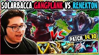 SOLARBACCA Gangplank Vs Renekton Top - NA Master - Patch 14.10