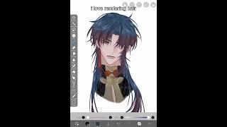 hair rendering !!  || #art #shorts #fyp #honkaistarrail #blade