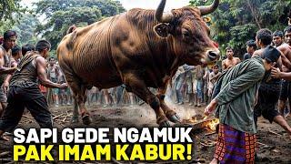 Detik² Sapi Kurban Raksasa Ngamuk dan Kabur! Satu Kampung Dibuat Panik