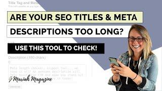 What's the Optimal Length for SEO Titles & Meta Descriptions? (SERP Snippet Preview Tool)