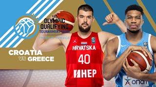 Greece vs. Croatia 2024 FIBA Olympic Qualifying Tournament FINAL Highlights