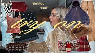 ⋆𝓉𝓇𝓎 𝑜𝓃⋆ thrift haul ౨ৎ⋆(pinterest inspired, 00s, 90s, 2025 fashion trends)౨ৎ⋆