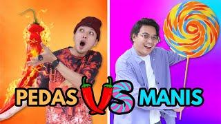 PEDAS VS MANIS CHALLENGE!! MAKAN CUMA RASA PEDAS DAN MANIS SEHARIAN! 