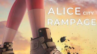 【Giantess Animation】Alice's Rampage In the City Part I