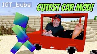 WE REACT TO OUR FAVORITE MINECRAFT CAR MOD!! HILARIOUS!!!