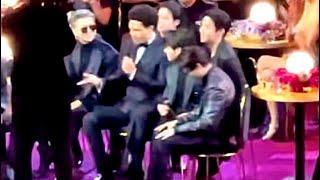 Trevor Noah chats w/ BTS as Lady Gaga watches from stage - LIVE Grammy Audience 2022