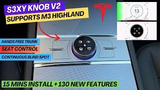 Tesla S3XY Knob V2: MASSIVE Update (Highland, HUD, Blind Spot Monitor, Hands-Free Trunk)