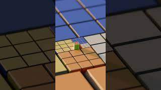 Satisfying Rubik's Cube Slide and Drop Perfect Loop - Blender #oddlysatisfying