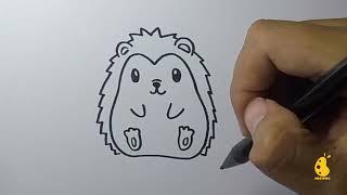 How to Draw Cute hedgehog