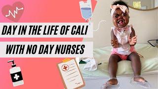 DAY IN THE LIFE OF CALI| PARENTS CARE FOR MEDICAL NEEDS CHILD WITH NO NURSES| PFEIFFER SYNDROME