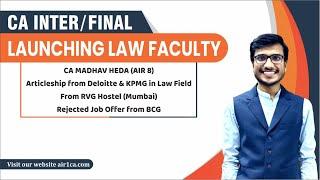 Launching LAW Faculty | LAW Concept Book Details | SPOM SET A & CA FINAL IBS | CA Ajay Agarwal AIR 1