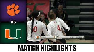 Clemson vs. Miami Match Highlights | 2024 ACC Volleyball