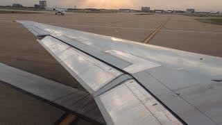 American Airlines McDonnell Douglas MD-83 [N9617R] push back, start up, and takeoff from DFW