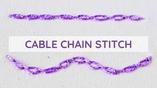 How to Embroider Cable Chain Stitch | Step-by-Step Tutorial for Decorative Embroidery