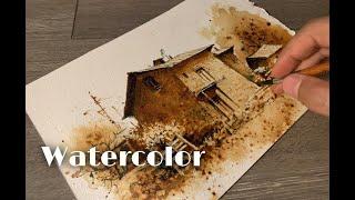 Watercolor Painting With Coffee