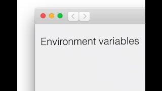 HOWTO setup environment variables in Mac OS