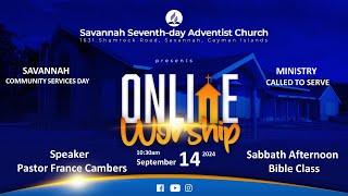 Savannah SDA Church Live Stream September 14, 2024, Sabbath Afternoon Service