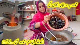 Allhamdulillah aj hum tandoor pe rotia lagaye ge/the traditional life/mudhouselife kishwarvillage