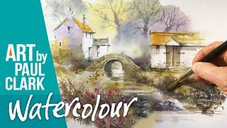 A watercolour landscape tutorial using soft pastels.