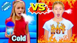 FroZen Hot vs Cold Sisters With Lizzy & Savannah!