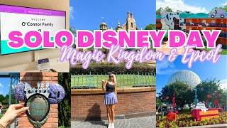 DISNEY VLOG: Solo Magic Kingdom Day + Epcot Night with a Friend!